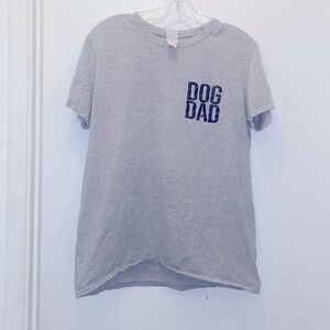 Dog dad short sleeve T-shirt in gray by Gildan